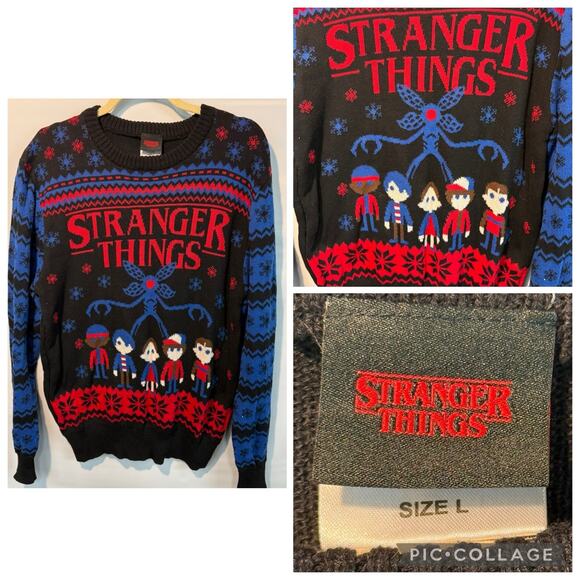 stranger things Christmas Ugly sweater Size L - Picture 1 of 11